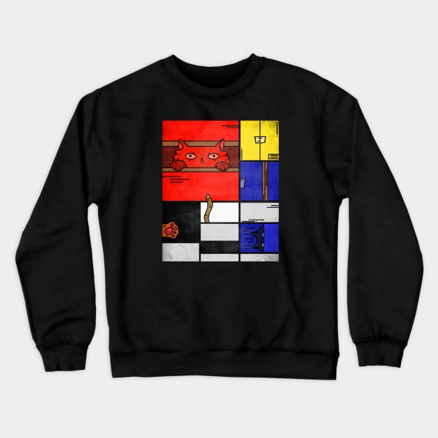 Piet Mondrian Art Crewneck Sweatshirt by GalaTati